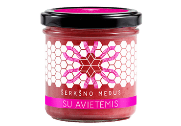 Medus su avietėmis, 200 g