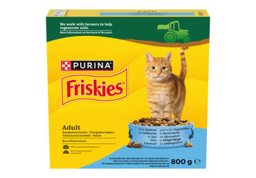 Dry cat food FRISKIES with salmon and vegetables, 800 g