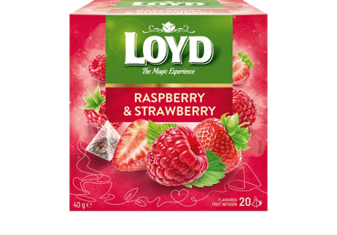 Vaisinė arbata LOYD, aviečių ir braškių skonio, 40 g