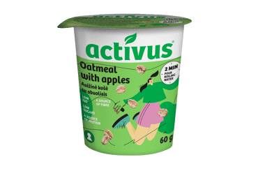Oat flakes porridge ACTIVUS (with apples), 60 g