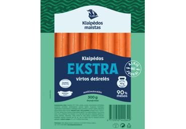 Варёные сосиски KLAIPĖDA EXTRA, I сорт, 300 г