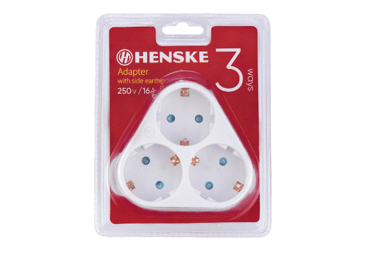 Trišakis HENSKE GA01/03A, su įžeminimu, 1 vnt.