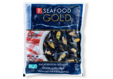 Frozen blue mussels SEAFOOD R GOLD, 1 kg