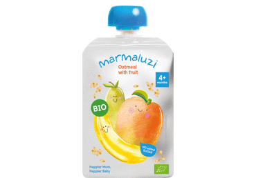 Экологическая каша из манго, банана, груши, овсянки MARMALUZI, с 6 месяцев, 90 г