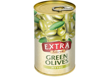Pasteurized green olives pitted EXTRA LINE, 280 g