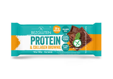 Baltyminis braunis BEZGLUTEN su kolagenu be glitimo, 40 g
