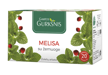 Lemon balm with strawberries tea NATURE'S SIP, 20 pcs.