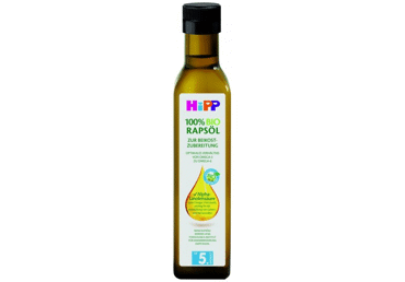 Ekologiškas rapsų aliejus HIPP nuo 4 mėn., 250 ml