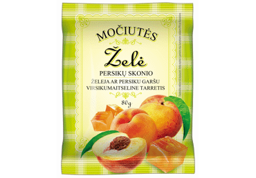 Persikų skonio želė MOČIUTĖS, 80 g