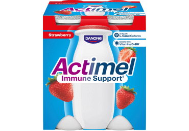Ferm. jogurto gėrimas ACTIMEL, braškių sk., 1,5%rieb.,4x100g, 400 g