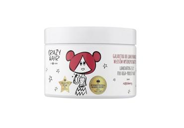 Žele didelio poringumo plaukų laminavimui su aviečių aromatu HISKIN Crazy Hair, 300 ml