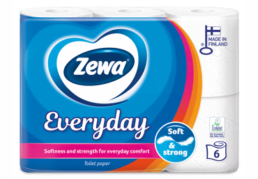 Tualetinis popierius ZEWA EVERYDAY; 3sl, 6vnt