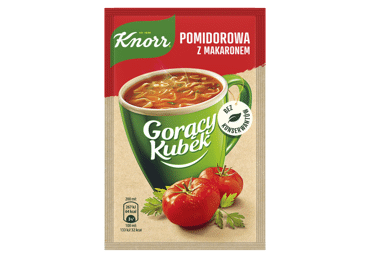 Pomidorų sriuba KNORR (G. KUBEK) su makaronais, 19 g