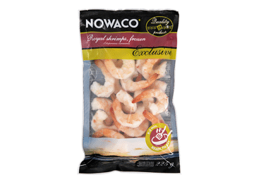 Šaldytos karališkosios krevetės NOWACO EXCLUSIVE be kiautų, 225 g