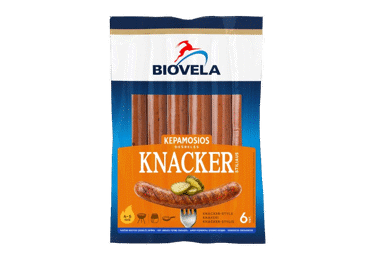 Горячекопчёные варёные сосиски, BIOVELA KNACKER, I сорт, 270 г