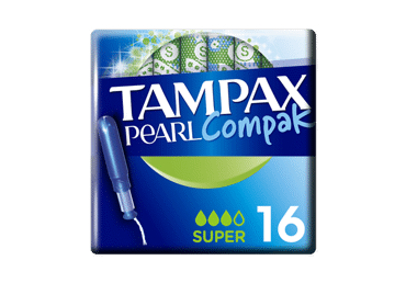 Tamponai TAMPAX Compak Pearl, Super, 16 vnt.