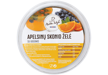 Orange Flavored Jelly with Fresh Berries, 450 g