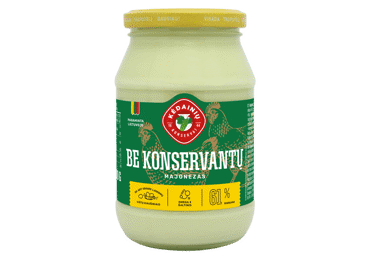 Majonezas BE KONSERVANTŲ, 62 % rieb., 430 g