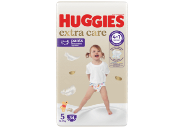 Sausk. HUGGIES EXTRA CARE S5, 12–17 kg, 34 vnt.

