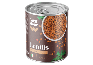 Konservuoti lęšiai WELL DONE, 400 g