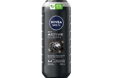 NIVEA Dušo želė vyrams ACTIVE CLEAN, 500 ml