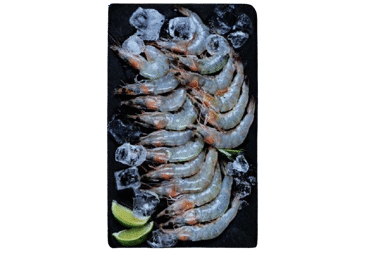 Atšildytos nevirtos baltakojės blyškiosios krevetės (lot. Litopenaeus vannamei), 30/40 dydis, 1 kg