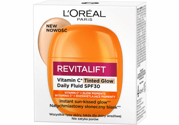 Veido fluidas L'OREAL REVITALTinted Glow SPF30