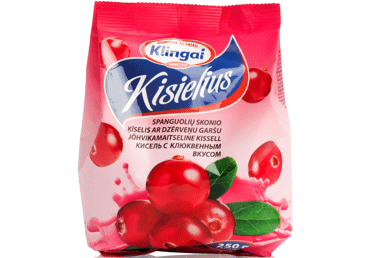 Spanguolių skonio kisielius KLINGAI, 250 g