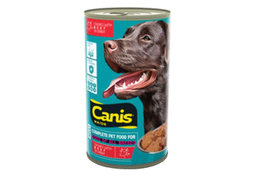 Kons. šunų ėd. CANIS MAJOR jautiena1,25, 1.25 kg