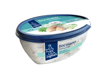 BOCMANO herring fillet with onions in white sauce, 300 g