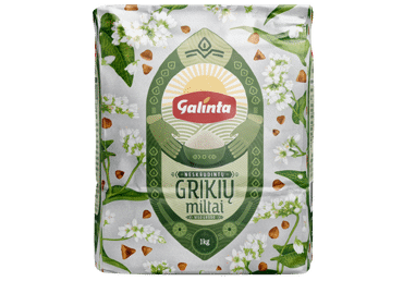 Grikių miltai GALINTA (neskrudinti), 1 kg