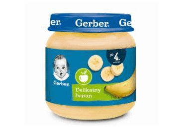 Bananų tyrelė GERBER (nuo 4 mėn.), 125 g