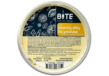 Kepti atl. silkių filė gab. majonezo ir garstyčių pad. BITE, 220 g