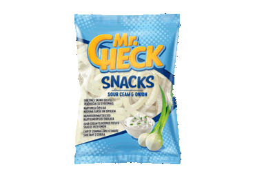 Чипсы картофельные MR. CHECK со сметаной и луком, 50 г