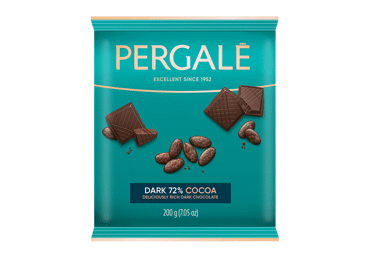 Juodasis šokoladas (72 %) PERGALĖ, 200 g