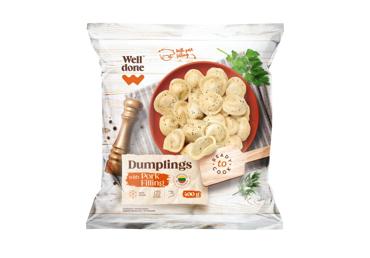 Frozen dumplings with pork filling WELL DONE, 400 g