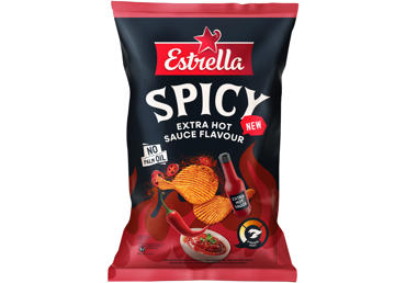 Bulvių traškučiai SPICY EXTRA HOT ESTRELLA, 115 g