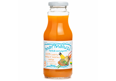 Įvairių vaisių ir morkų sultys MARMALUZI, 250ml, 6+