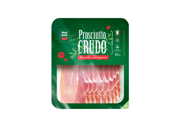 Vytintas kiaulienos kumpis PROSCIUTTO CRUDO WELL DONE, a. r., 80 g