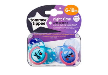 Silikoninis čiulptukas NIGHT (6-18 mėn.), 1 vnt.