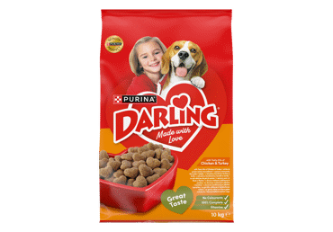 Dry dog food DARLING with poultry, 10 kg