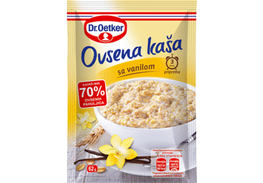 Quick preparation oat porridge DR. OETKER with vanilla, 62 g