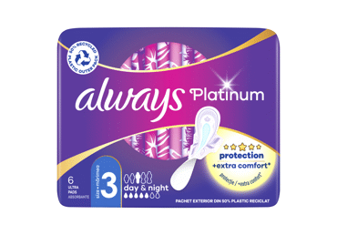 Higieniniai paketai ALWAYS Platinum Day&Night, S3, 6 vnt.