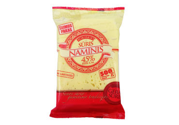 ROKIŠKIO NAMINIS sūris, 45 % rieb. s. m., 500 g