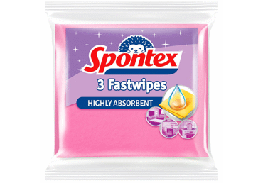 Universaliosios šluostės SPONTEX FASTWIPES, 3 vnt., 3 vnt.