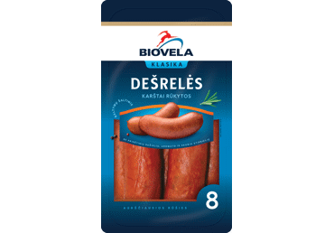 Karštai rūkytos sardelės BIOVELA, a. r., 570 g