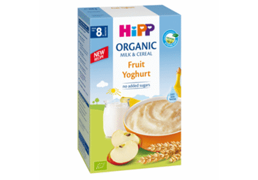 Pieniška košė HIPP su vaisiais ir jogurtu (nuo 8 mėn.), 250 g