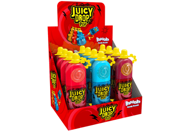Lollipop BAZOOKA JUICY DROP with sour liquid, 26 g