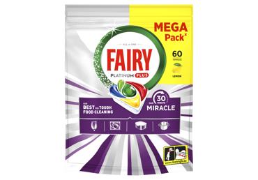 Automatic Dishwasher Capsules FAIRY Platinum+ Lemon Miracle, 60 pcs.