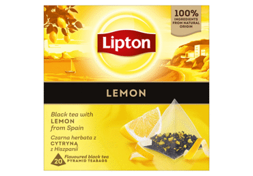 Чёрный чай LIPTON LEMON, 34 г